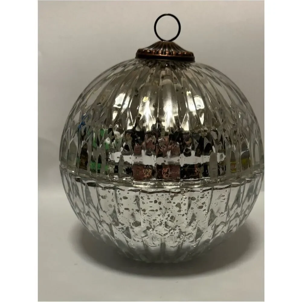 Vintage Pottery Barn Glass Mercury Jewelry Bowl ~ Excellent